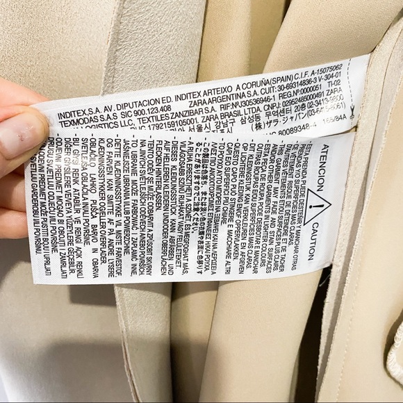 ZARA Faux Tan Suede Trench Coat size Small - Picture 14 of 15